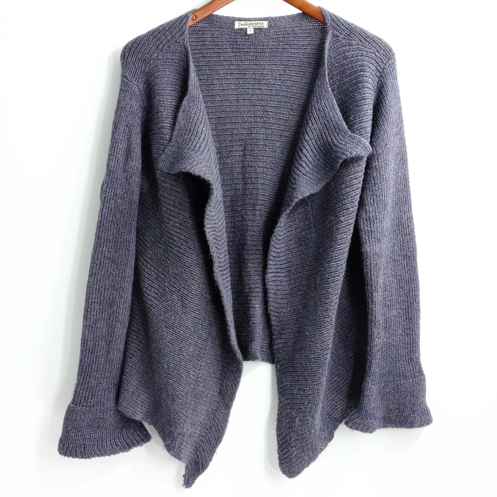 Indigenous One Weaver Lavender Wool & Alpaca Open Sweater Wrap